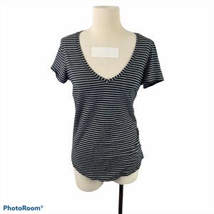Lululemon Grey and White Striped Love Tee